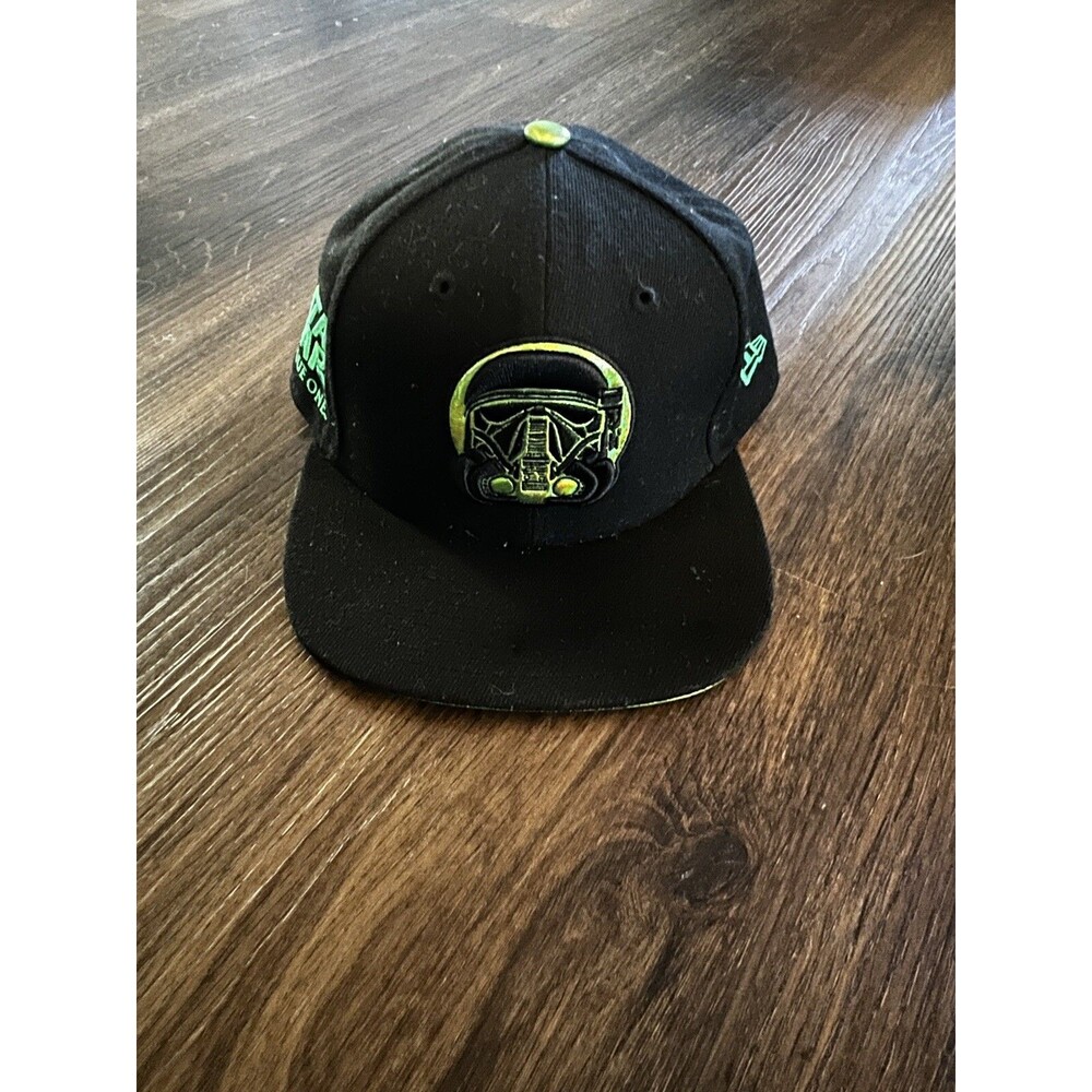 New Era 9Fifty STAR WARS ROGUE ONE Black w Metallic Green Storm Trooper Hat NWOT